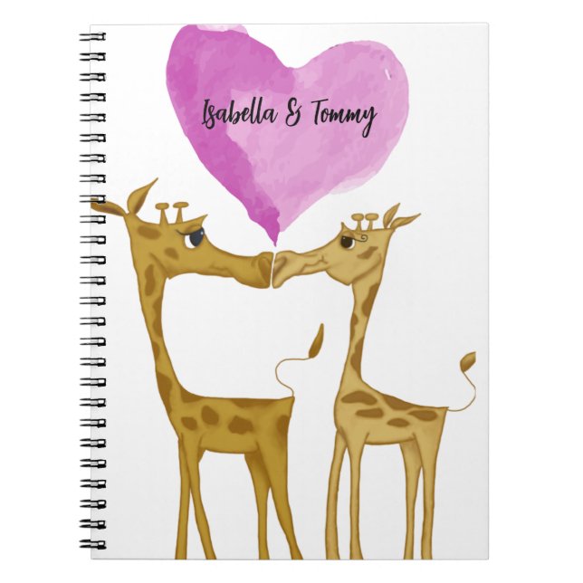 Cuaderno Adorables amantes de la jirafa (Frente)
