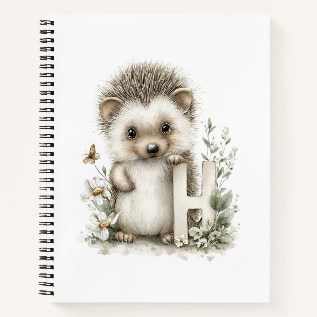 Cuaderno Adorables Animales Bebés en Acuarela con Letras de (Anverso)