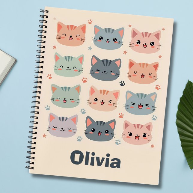 Cuaderno Adorables Caritas de Gatito Kawaii (Subido por el creador)