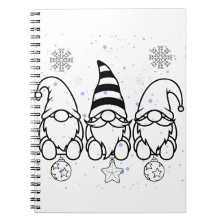 Cuaderno Adorables gnomos de Navidad Diseño de vacaciones. 