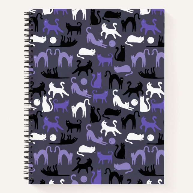 Cuaderno Adorables polos de gato de yoga curado (Anverso)