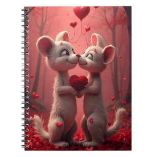 Cuaderno Adorables ratones románticos del Día de San Valent