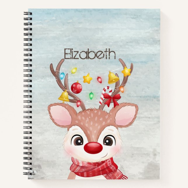 Cuaderno Adorables renos de Navidad  (Anverso)