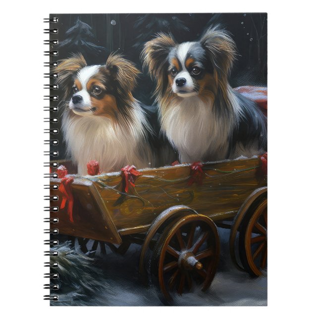 Cuaderno Adorno de Navidad Papillon Snowy Sleigh  (Frente)