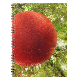 Cuaderno Adorno de Navidad Rojo en forma de Bola
