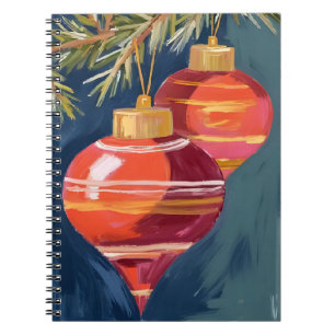 Cuaderno Adornos Navideños Vintage Acuarela