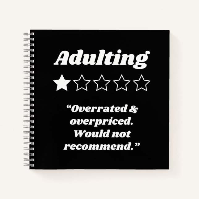 Cuaderno Adulto a One Star Review (Anverso)