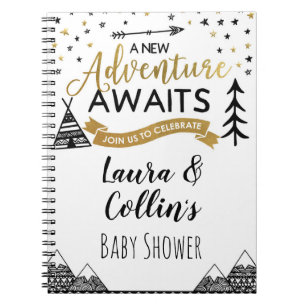 Cuaderno Adventure Await Guest Book Baby Shower