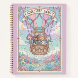 Cuaderno Adventure Awaits Hot Air Balloon & Friends Journal
