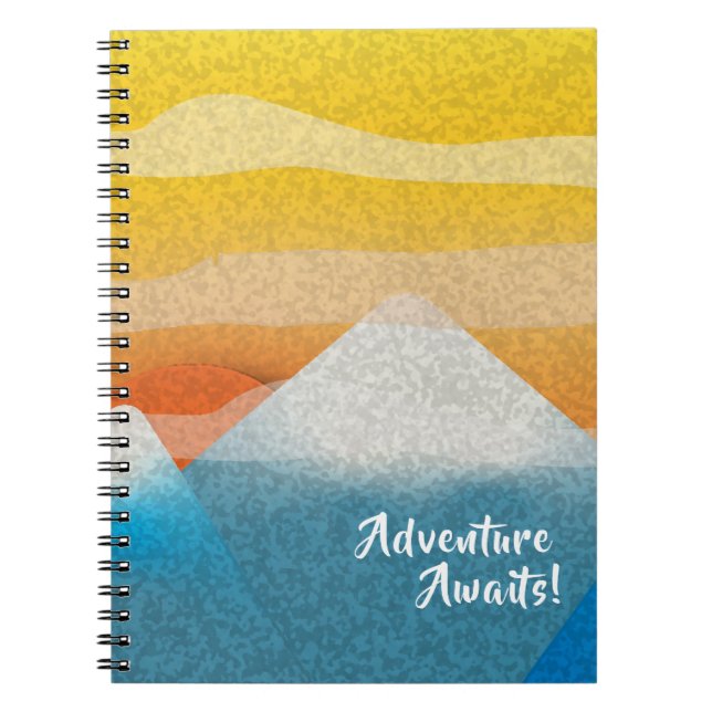 Cuaderno Adventure Awaits Mountain Sunset (Frente)