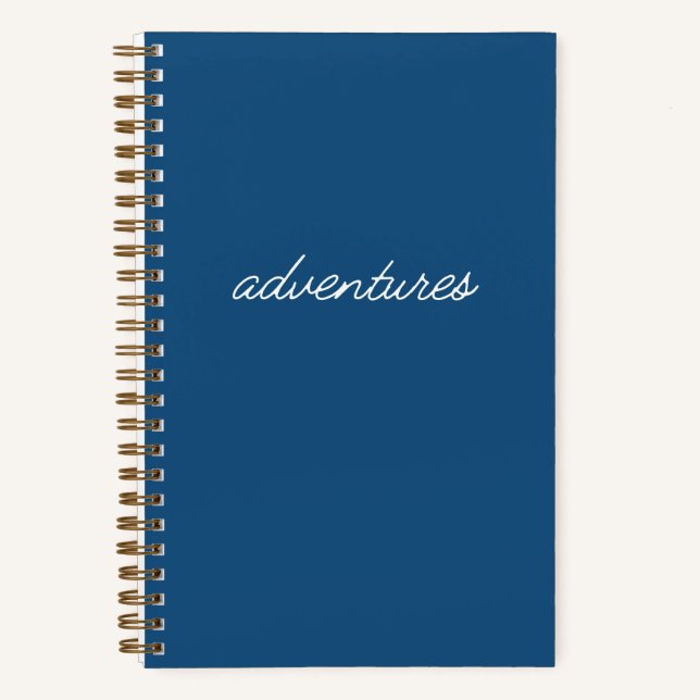 Cuaderno "Adventures" Blue Travel Journal (Anverso)