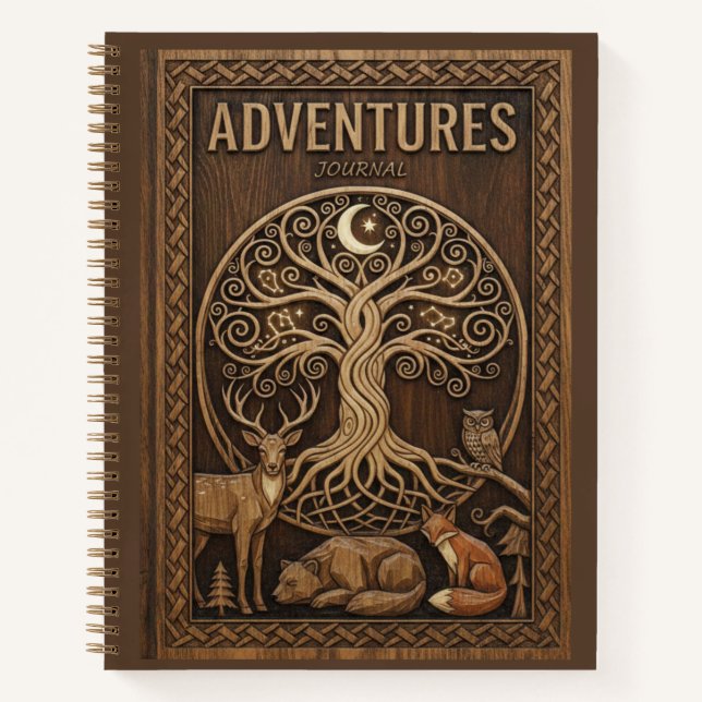 Cuaderno Adventures Journal Tree of Life Woodland Animals  (Anverso)