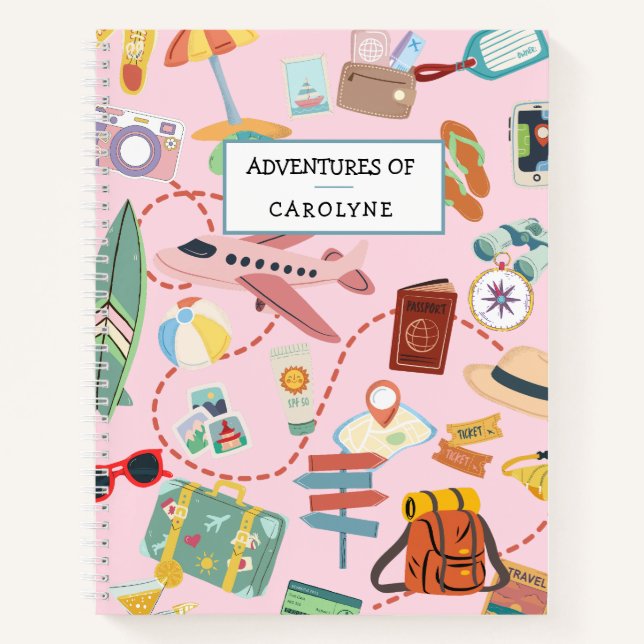 Cuaderno Adventures Travel Journal Custom Text (Anverso)