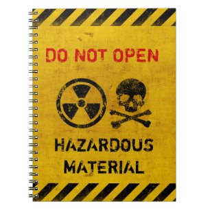 Cuaderno Advertencia de área de radiación de Personalizable
