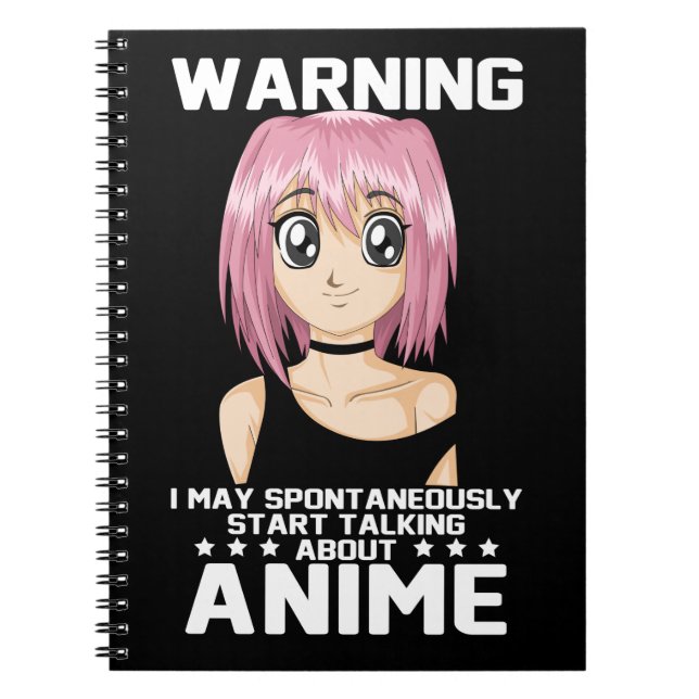 Cuaderno advertencia puede comenzar a hablar de anime (Frente)