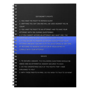 Cuaderno Advertencia y exención de derechos de la delgada l