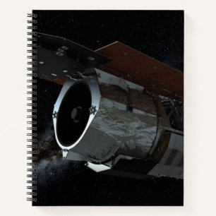Cuaderno Aeronave espacial con telescopio infrarrojo de cam