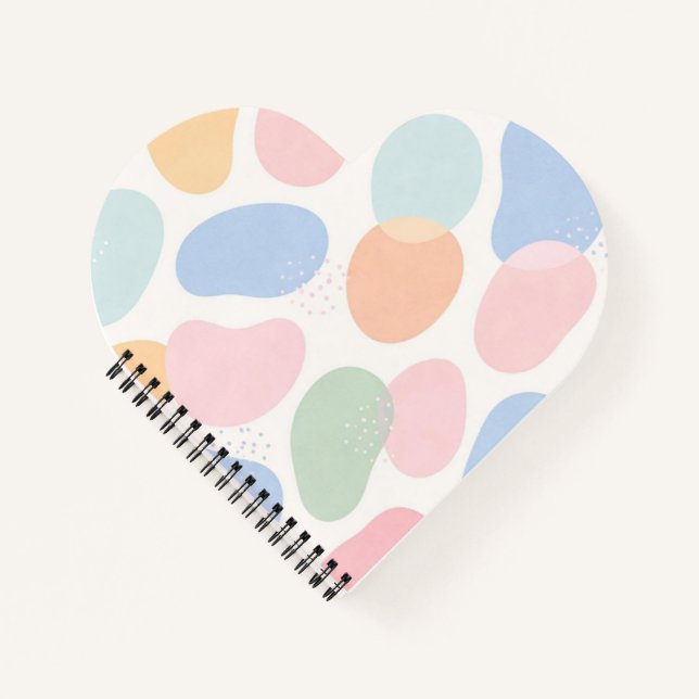 Cuaderno Aesthetic Pastel Abstract Shapes Spiral Notebook  (Anverso)