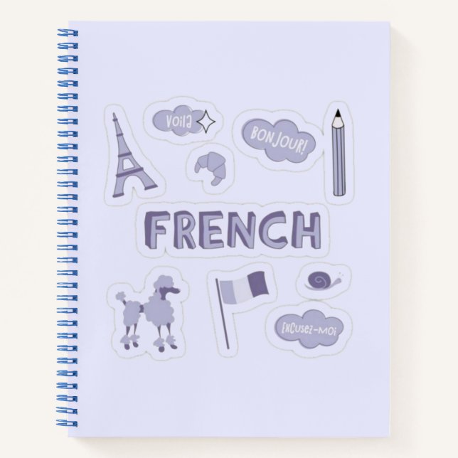 Cuaderno Aesthetic Purple French  (Anverso)