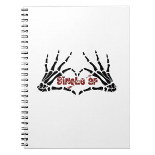Cuaderno Af Skeleton Hands Heart Classic