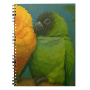 Cuaderno Afecto tropical - loros en luz forestal