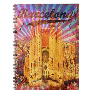 Cuaderno Afiche de Barcelona, España