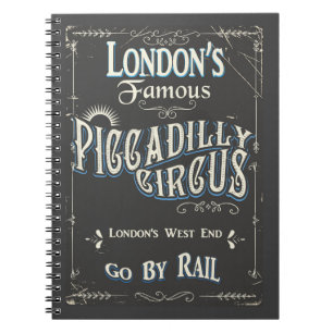 Cuaderno Afiche de época de Piccadilly Circus London