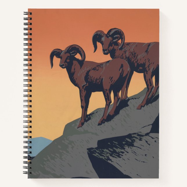 Cuaderno Afiche de época que promueve el viaje a parques na (Anverso)