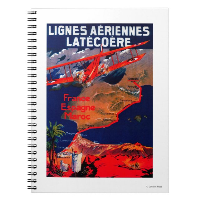 Cuaderno Afiche de la cosecha de Lignes Aeriennes Latecoere (Frente)