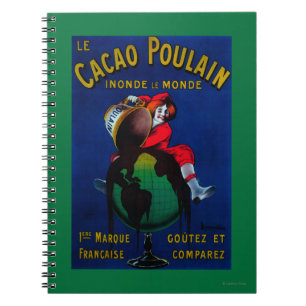 Cuaderno Afiche de la época de Cacao Poulain