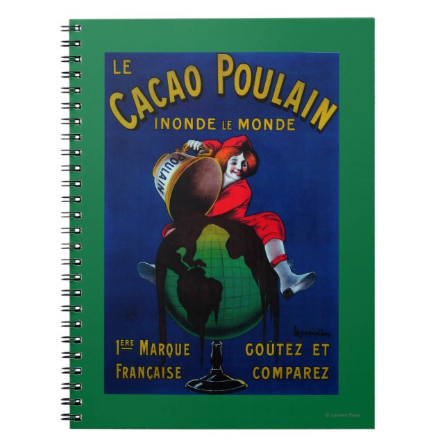 Cuaderno Afiche de la época de Cacao Poulain (Frente)