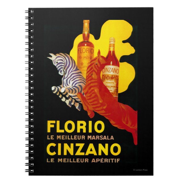 Cuaderno Afiche de la época de Florio Cinzano en Europa (Frente)