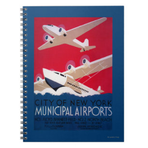Cuaderno Afiche de la época del aeropuerto municipal de Nue