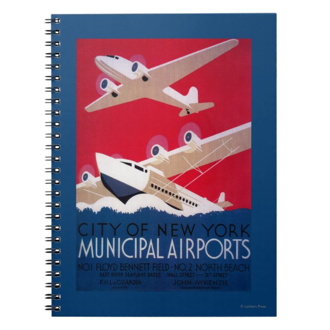 Cuaderno Afiche de la época del aeropuerto municipal de Nue (Frente)