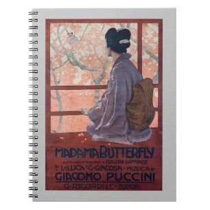 Cuaderno Afiche de Madama Butterfly Vintage (1904)