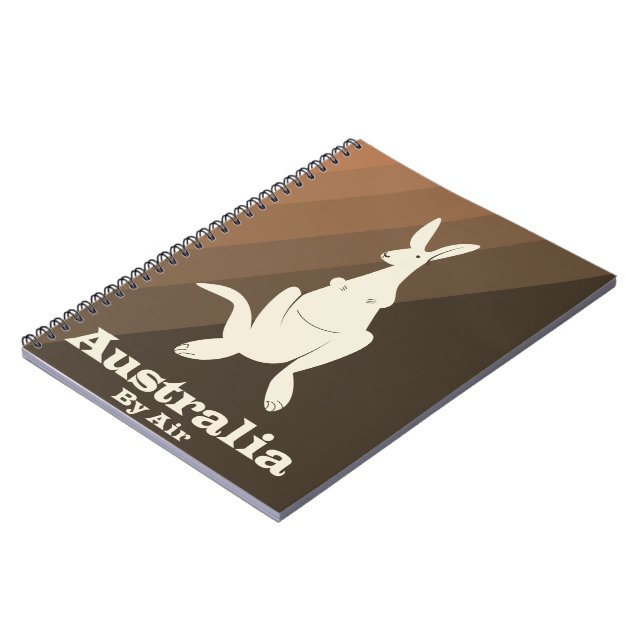 Cuaderno Afiche de viaje de Australia por Air Kangaroo. (Lado Izquierdo)