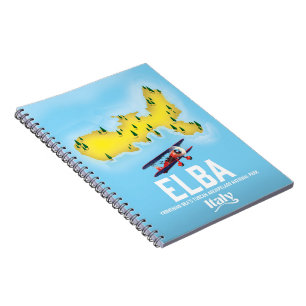 Cuaderno Afiche de viaje de Elba, Mar Tirreno, Toscana, Ita