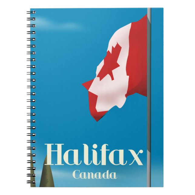 Cuaderno Afiche de viaje de Halifax Canada (Frente)