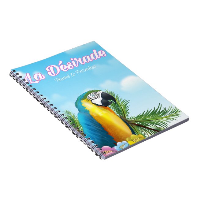 Cuaderno Afiche de viaje de La Désirade Parrot (Lado Derecho)