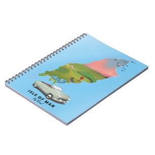 Cuaderno Afiche de viaje de la Isla de Man