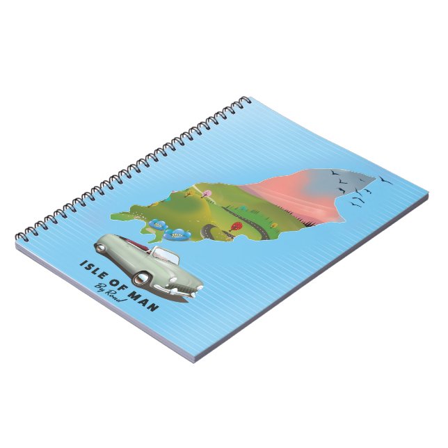 Cuaderno Afiche de viaje de la Isla de Man (Lado Izquierdo)