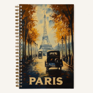 Cuaderno Afiche de viaje de París de los años 30