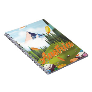 Cuaderno Afiche de viaje de personalizados de Austria