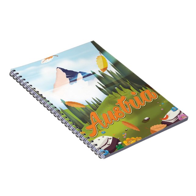 Cuaderno Afiche de viaje de personalizados de Austria (Lado Derecho)