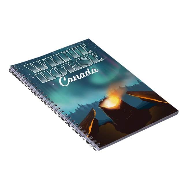 Cuaderno Afiche de viaje de White Horse Canada (Lado Derecho)