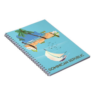 Cuaderno Afiche de viaje de yates de República Dominicana