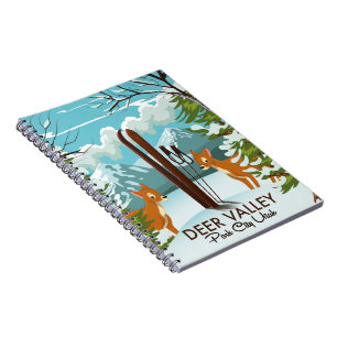 Cuaderno Afiche de viaje del Deer Valley Park City Utah