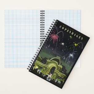 Cuaderno Afiche de viaje del Ilustracion de Copenhague de é