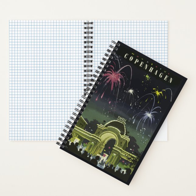 Cuaderno Afiche de viaje del Ilustracion de Copenhague de é (Interior)