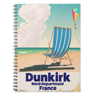 Cuaderno Afiche de viaje en la playa de Dunkirk